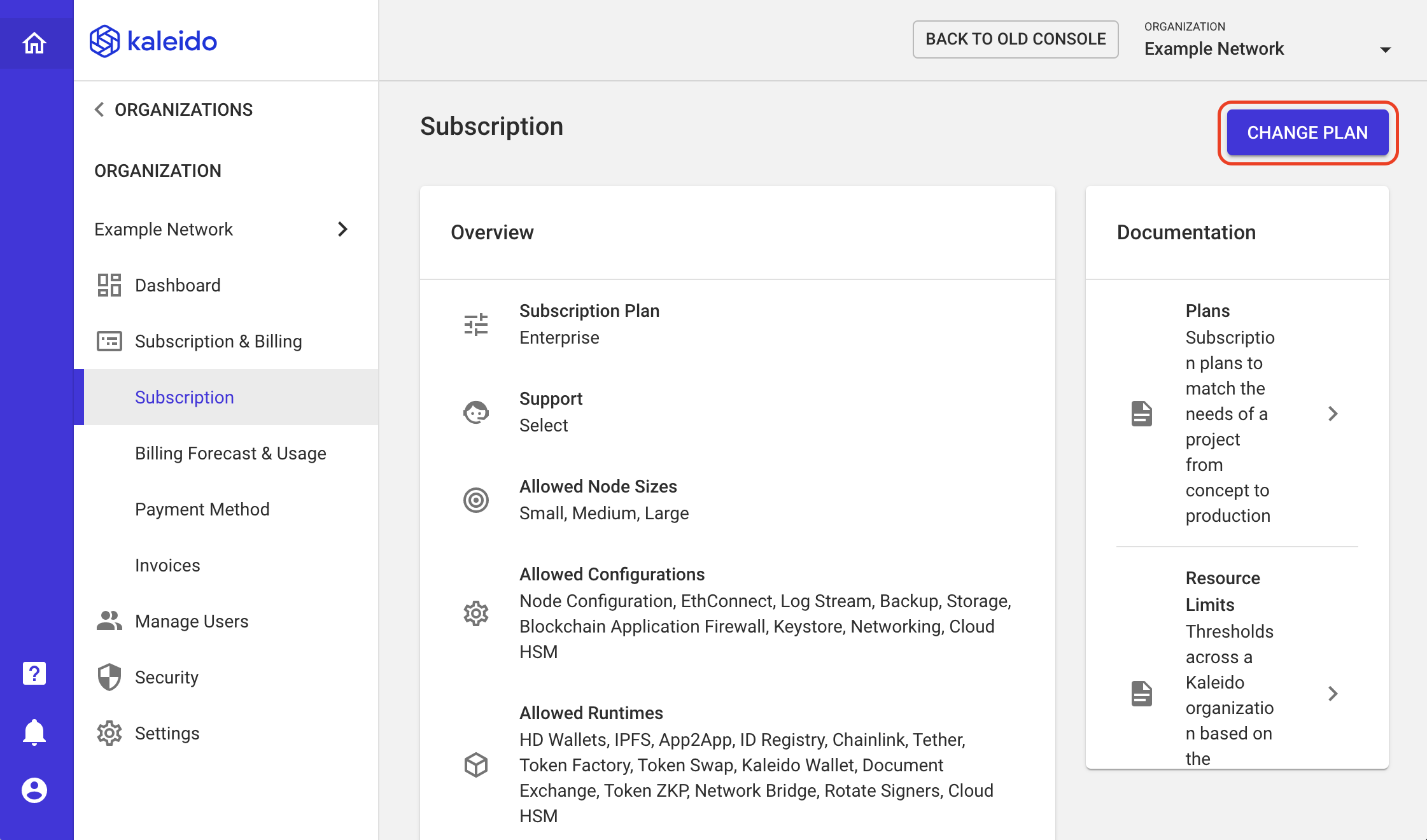 Subscription Change Plan